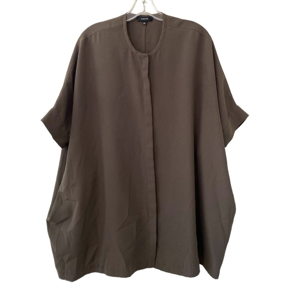 Aritzia BABATON Howard Button Oversized Dolman Sleeve Taupe Tunic